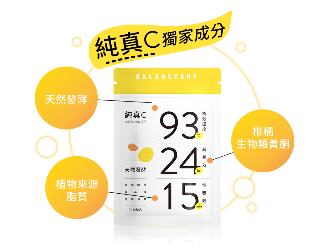 Balanstar人可和 純真C(天然維他命C) 30粒 [0340]【台灣製】 - R Mart - R 雜貨